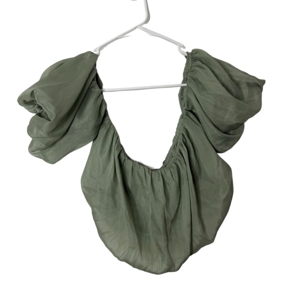 SHEIN Sage Green Ruched Top
